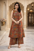 Printed A-Line Kurta Pant Set