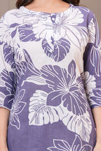 Lavender Floral Printed Viscose Rayon Co-ord Set for Women