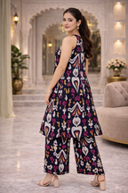 Printed Halter Kurta Pant Set