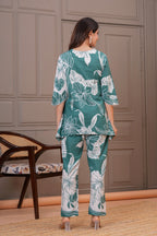 Floral Print Kurta Pant Set