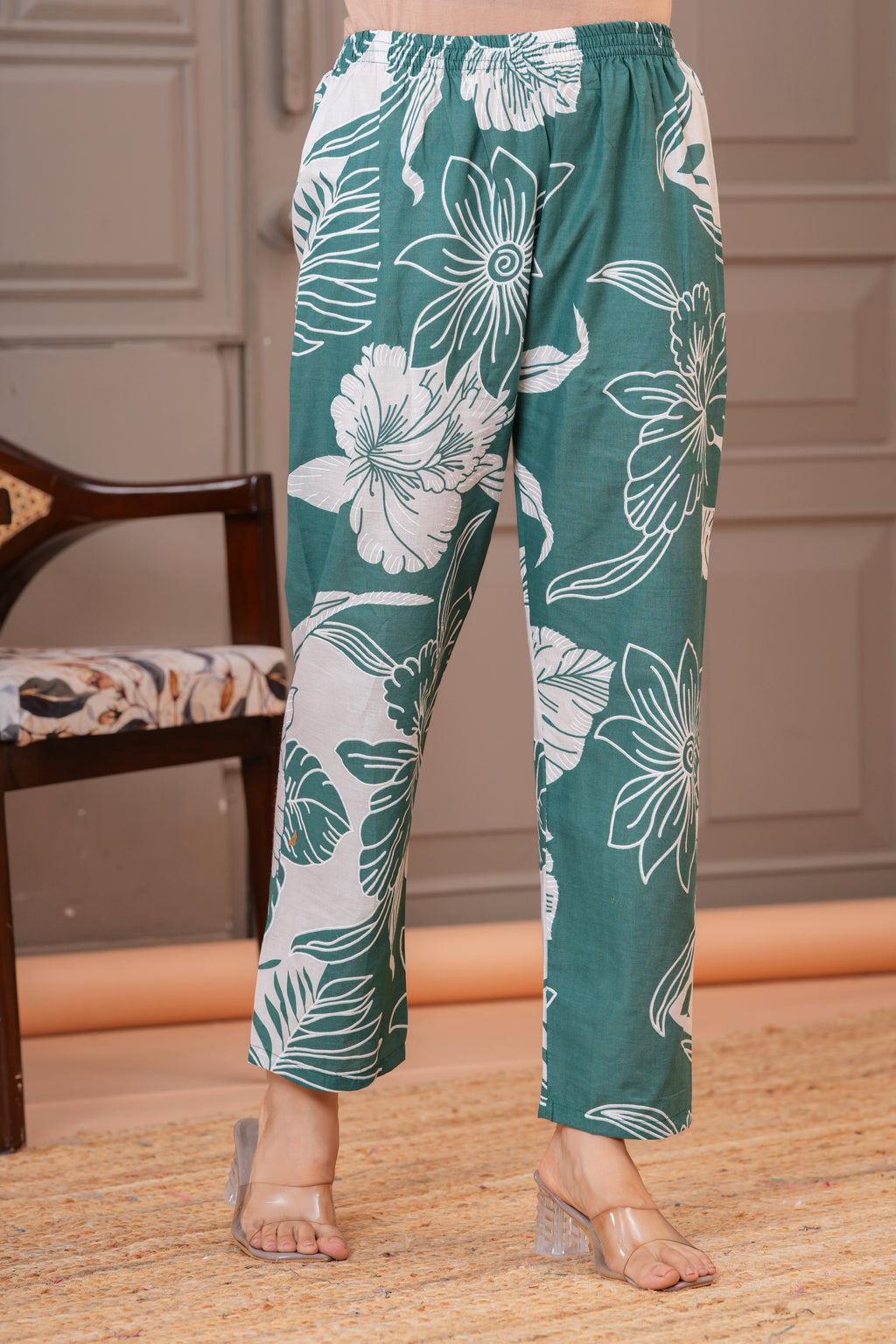 Floral Print Kurta Pant Set