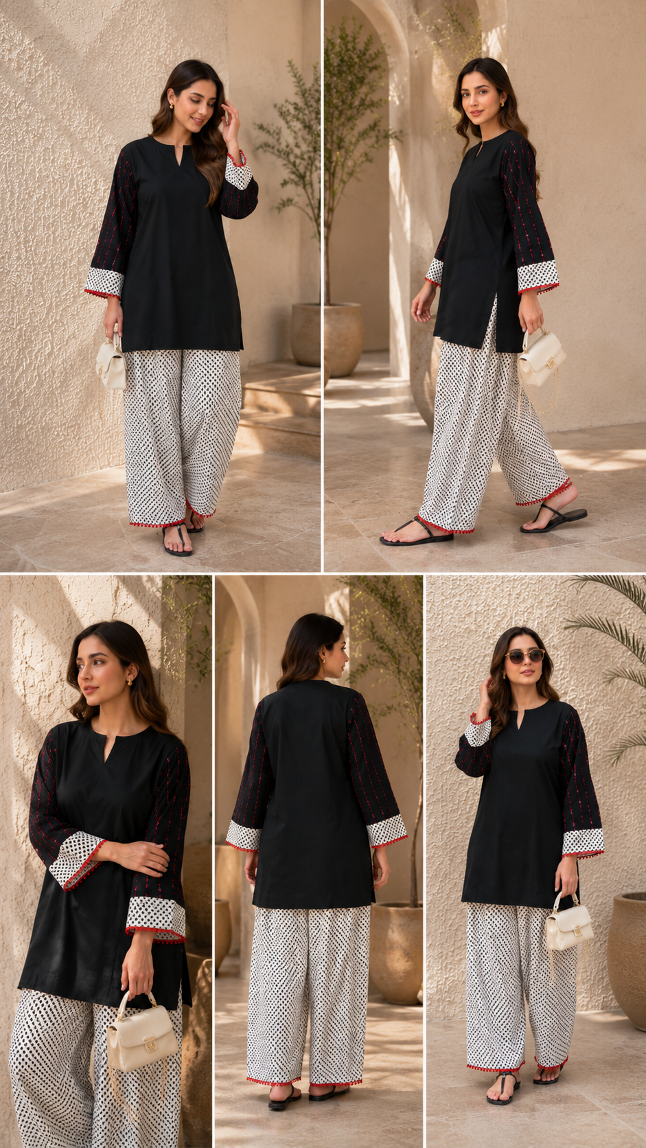 Aaradhya :- A Black Printed Kurta With Patterned Farsi Salwaar Set